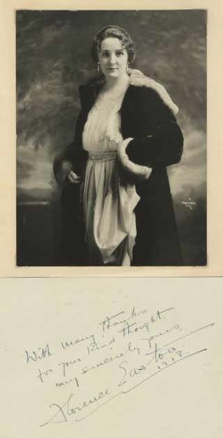 Florence Easton / Fine Three - Quarter Length Photograph Of The Noted Signed