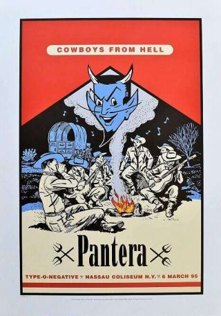 Pantera Concert Poster Nassau Coliseum 1995