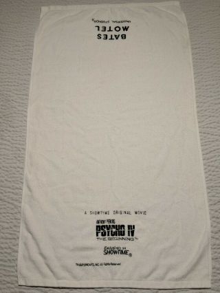 Embroidered Bates Motel Towel Universal Studios 1990