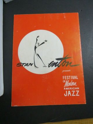 = 1954 Stan Kenton :festival Of Modern Jazz Tour Program - Charlie Parker - More