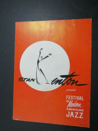 = 1954 Stan Kenton :Festival of Modern Jazz Tour Program - Charlie Parker - more 4