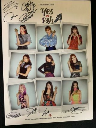 Twice - [yes Or Yes] Autograph (signed) All Member Promo Album Kpop