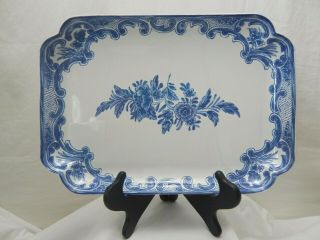 Rare Tiffany & Co Delft Blue And White Porcelain Serving Platter 1994 Portugal