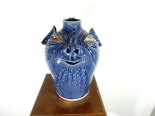 Richard Wright Face Jug,  Pottery,  Folk Art 11  X8.  5