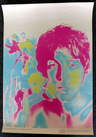 Beatles Richard Avedon Poster Paul Mccartney - Germany 1967,  Near,