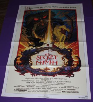 The Secret Of Nimh Movie Poster One Sheet Don Bluth