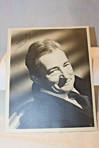 Claude Rains Early 8 X 10 Signed Photo Autograph Actor 1940 
