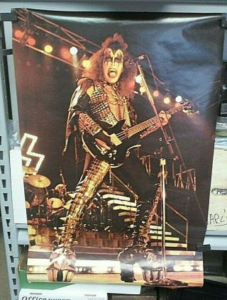 Kiss Gene Simmons Concert Poster 1979 Pace Inc.  Scotland Rare 27x35 Rolled
