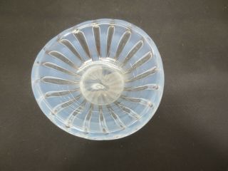 Orrefors Pale Blue & Clear Crystal Glass Bowl