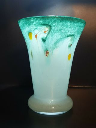 Monart/vasart/strathearn Perthshire Scottish Green Glass Vase
