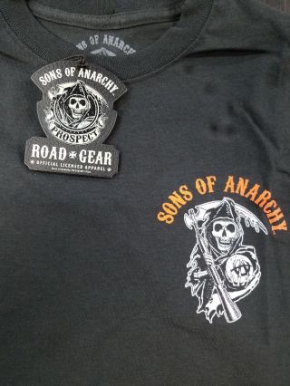 Sons Of Anarchy T - Shirt Left Chest Logo Charming Double Sided Print