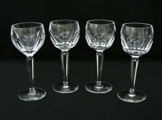 (4) Waterford Irish Crystal - Sheila Pattern - 7 3/8 " Wine Hocks - Great Cond.