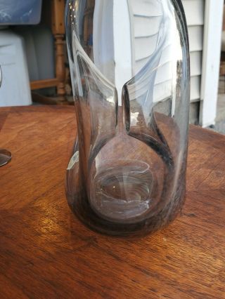 STUNNING Mid Century Kastrup Holmegaard Denmark Art Glass Smokey Decanter RARE 2