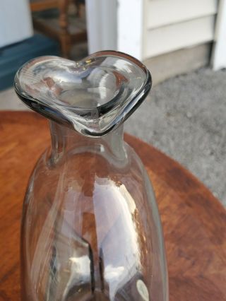STUNNING Mid Century Kastrup Holmegaard Denmark Art Glass Smokey Decanter RARE 4