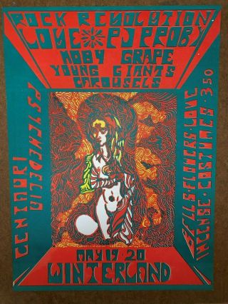 Winterland Poster 1967 “rock Revolution” Love,  Pj Proby,  Moby Grape,  Young Giants
