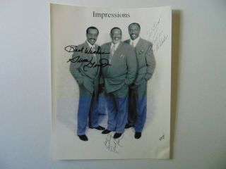 " People Get Ready " The Impressions Group Signed 8x10 Photo Todd Mueller