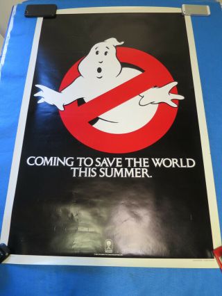 Ghostbusters 1984 Advanced Movie Poster One Sheet Rolled.  Single Sided