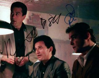Joe Pesci Deniro Ray Liotta Signed 8x10 Autographed Photo Picture With