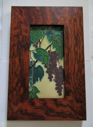 Motawi Tileworks Grapes & Vines Art Tile 4 