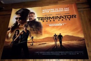 Terminator Dark Fate 5ft Subway Movie Poster 2019 Linda Hamilton Arnold