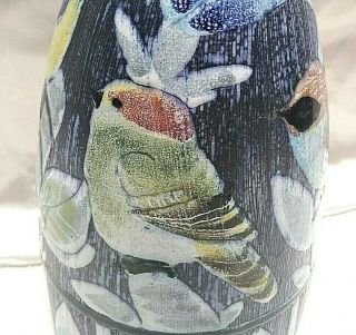 Mid Century 1950 ' s Tilgmans Sweden Hand Painted Art Pottery Vase 5
