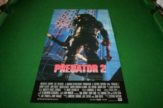 Predator 2 1990 Australian Horror Orig Daybill Movie Poster In Rare Cond