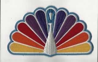 Vintage Nbc Tv Television Peacock Logo Jacket Coat Patch