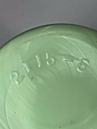 Vintage Jeannette Jadite Jadeite Glass Tea Jar Canister Ribbed with Lid 2115 - 6 8