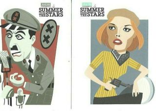 Turner Classic Movies Caricature Cards For 2004 Summer Under The Stars,  Scarce