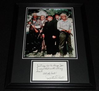 Richard Bull Signed Framed Note & Photo Display Little House on the Prairie 2