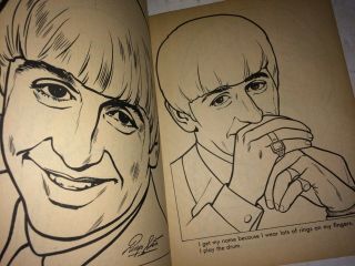 Vintage 1964 Nems The Beatles Official Coloring Book,  Saalfield, 3