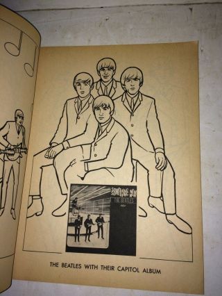 Vintage 1964 Nems The Beatles Official Coloring Book,  Saalfield, 8