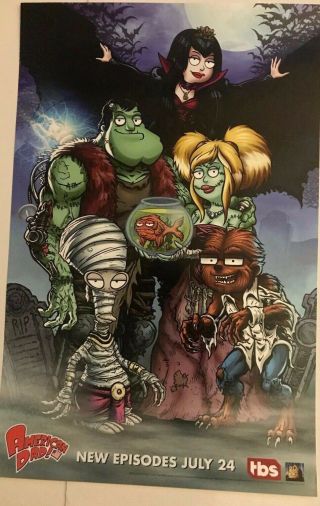 SDCC Comic Con AMERICAN DAD Set of 2 Posters Halloween Monster Posters 3