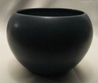 Marblehead Pottery Arts & Crafts Vase,  Ship Mark,  Marblehead Blue,  Matte Glaze 7