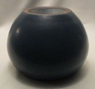 Marblehead Pottery Arts & Crafts Vase,  Ship Mark,  Marblehead Blue,  Matte Glaze 8
