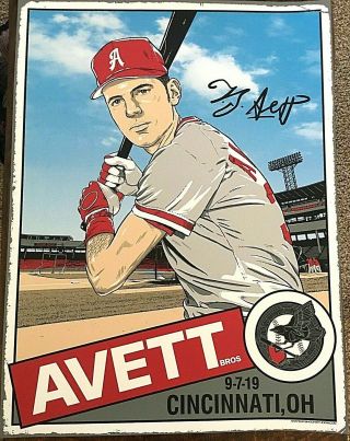 The Avett Brothers Cincinnati Reds Poster Very Rare September 7 2019 Ae Seth