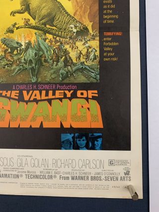 VALLEY OF GWANGI Movie Poster (VeryGood) Window Card TRIMMED 13x19 Sci - Fi 4254 4
