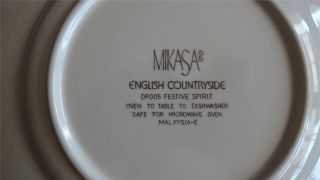 Mikasa English Countryside Festive Spirit Pattern Salad Plates DP005 Set of 10 3