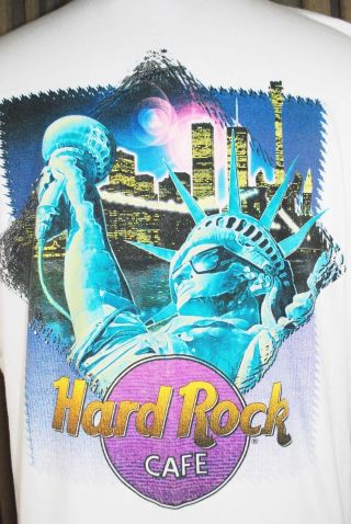 Hard Rock Cafe - York City - White T - Shirt Mens Size Xl - World Trade Center