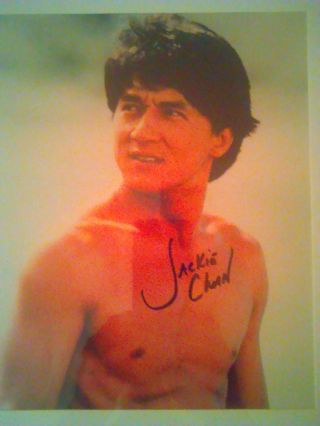 Jackie Chan 8x10 Signed Photo W/