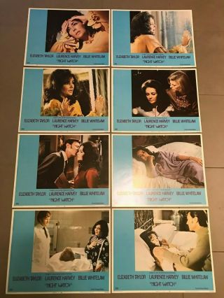Lobby Card Set (8) 11x14: Night Watch (1973) Elizabeth Taylor