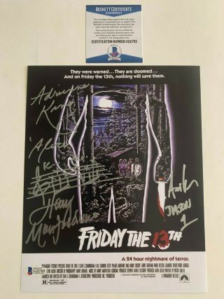 Friday The 13th 1980 Autographed 8x10 Photo Triple Signed Ari Adrienne