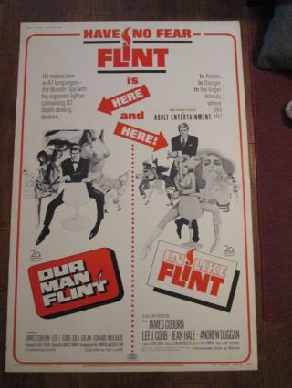 Our Man Flint / In Like Flint - 40 X 60 Movie Poster - James Coburn