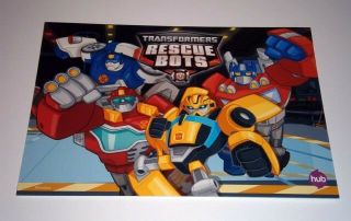 Hasbro Studios Transformers Rescue Bots Promo Postcard 5x7