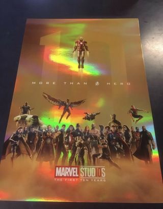 Marvel Studios Poster - The First 10 Years.  More than a hero - 3