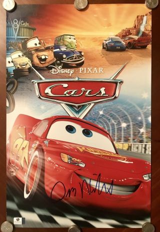 Mattel Disney Pixar Cars 11x17 Signed Picture Of Lightning Mcqueen