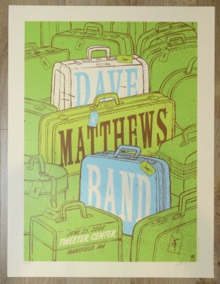 2008 Dave Matthews Band - Mansfield Ii Silkscreen Concert Poster S/n By Methane