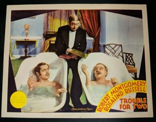 Trouble For Two 1936 Mgm Lobby Card Robert Montgomery Frank Morgan Vfnm