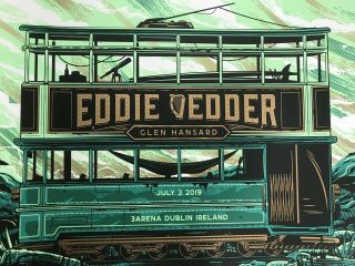 Eddie Vedder Dublin Ireland Concert Poster Gig 2019 Pearl Jam Travis Price Se