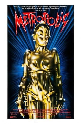 Metropolis (1926) Movie Poster - Re - Release 1984 - Rolled